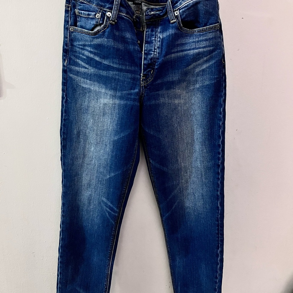 American Eagle Outfitters Dark Blue Vintage Hi-Rise Jeans w/buttons